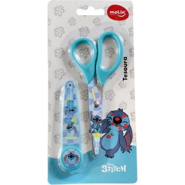 Imagem de Tesoura Escolar STITCH 13CM  2 Modelos Blister - Molin