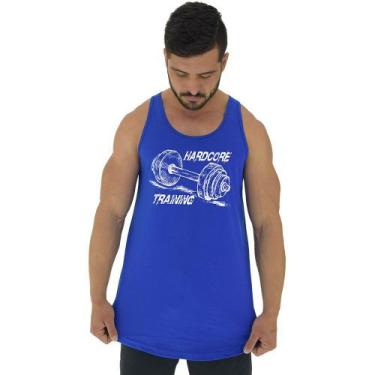 Imagem de Regata Longline Estampada Masculina MXD Conceito Hardcore Training, Az