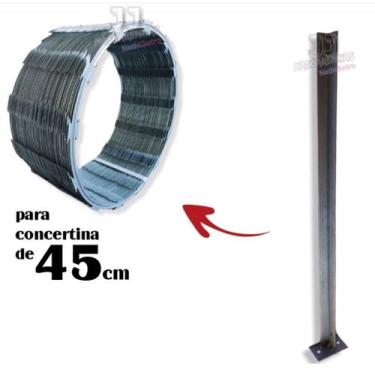 Imagem de Haste para concertina 45cm galvanizada base parafusar - JJ