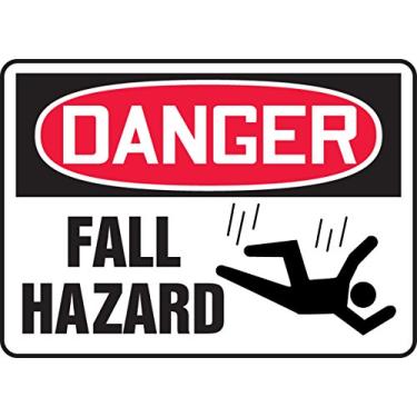 Imagem de Accuform Placa de segurança "Danger Fall Hazard", Aluma-Lite™, 18 x 25 cm (MCRT147XL)
