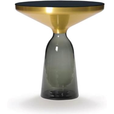 Imagem de Mesa lateral vintage com personalidade nórdica, criatividade, moderna, sofá, quarto, mesa de cabeceira, criatividade, mesa de centro, suporte de armazenamento de telefone, cinza, 50 x 53 cm