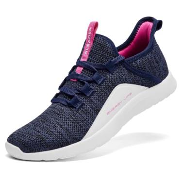 Imagem de ALEADER Feminino Sapatos de Caminhada Deslizamento Em Tênis para Correr Recados Esporte Ginásio Trainning Leve Tamanho Marinho 9 Eua