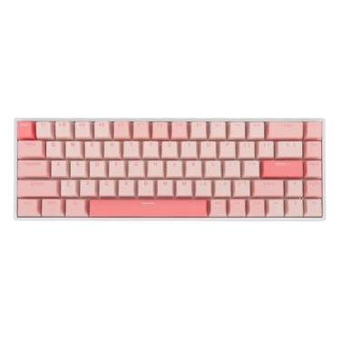 Imagem de Teclado de Jogo Com Fio, N Chave Rollover Portátil Ergonômico 68 Teclas Teclado Mecânico Interruptor Vermelho para Pc Com Porta Usb