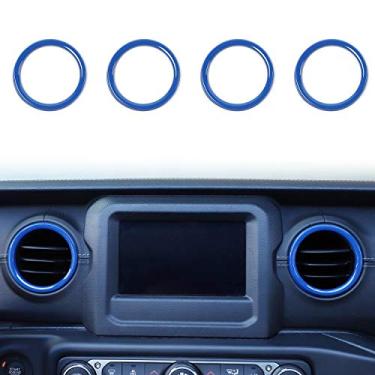 Imagem de Voodonala para Jeep JL Painel de Ar Condicionado saída de ventilação para Jeep Wrangler JL JLU Gladiator JT 2018-2020, azul ABS