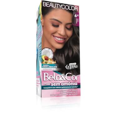 Imagem de Coloração Bela&Cor Sem Amônia - 4.0 Castanho Médio