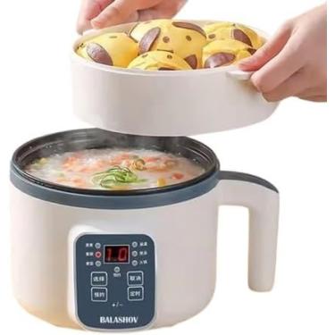 Imagem de Panela Elétrica de Arroz 220V, Camada Dupla, Controle Mecânico com Timer, Revestimento Antiaderente