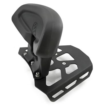 Imagem de Bagageiro traseiro de motocicleta com almofada de encosto removível para passageiro Sissy Bar compatível com BMW F650GS F700GS F800GS F800GS ADV (preto)