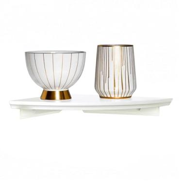 Imagem de Prateleiras InPlace 0199020 L x 25,4 cm P x 4,8 cm A, kit de prateleira de canto branco