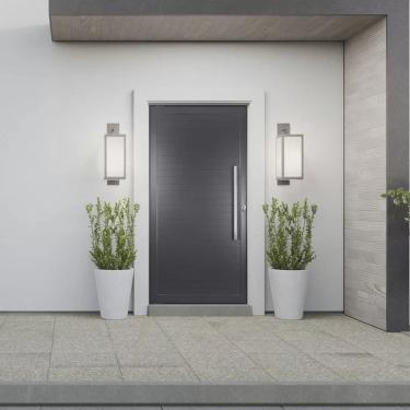 Imagem de Porta de Aluminio Lambril Pivotante 220x100cm com Puxador Preto