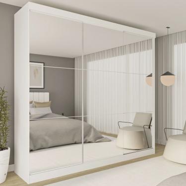 Imagem de Guarda Roupa Casal Premium Rennes 205,9cm com Espelho 3 Portas 4 Gavetas Espresso Móveis