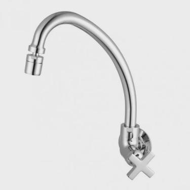 Imagem de Torneira para Cozinha com Bica Móvel de Parede 1187 Nya Meber Metais Cromado