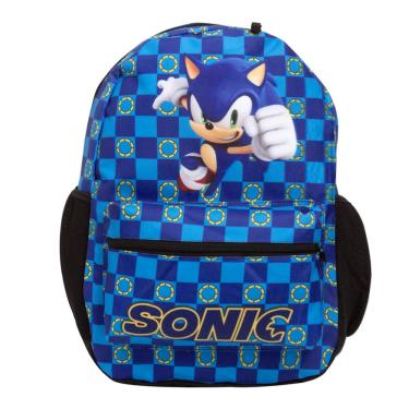 Imagem de Mochila Escolar Masculina Sonic Juvenil Costa Passeio