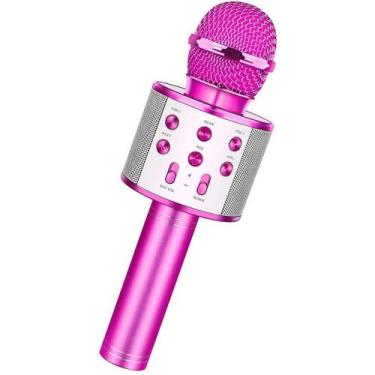 Imagem de WS-858 - Microfone Infantil de Karaoke Microfone de Brinquedo Sem Fio 