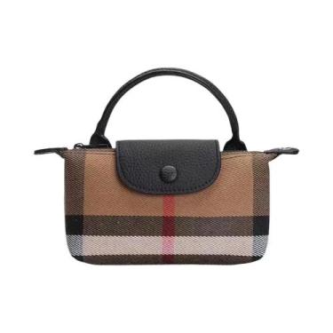 Imagem de Bolsa de Ombro Retro Feminina em Lona - Design Moderno e Versátil para