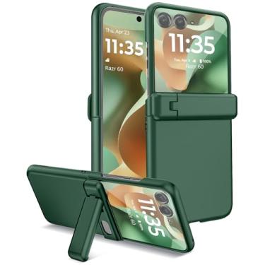 Imagem de Miimall Capa para Motorola Razr 2025 com suporte invisível protetor de tela embutido protetor de tela protetor de dobradiça fina à prova de choque capa de carregamento sem fio compatível para Moto