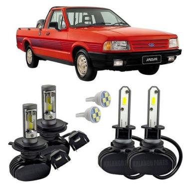 Imagem de Kit Ultra Led Farol Alto Baixo Milha Pampa/Del Rey 88 A 1992 - Autovex