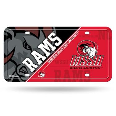 Imagem de Rico Industries NCAA Winston Salem State Rams Split Design Metal Auto Tag 15.2 cm x 30.5 cm - Ótimo para caminhão/carro/SUV