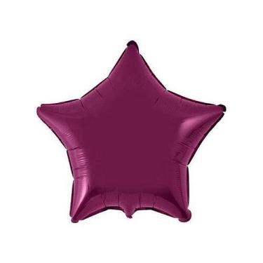 Imagem de Balão de Festa Metalizado 20" 50cm - Estrela Burgundy - 01 Unidade - F