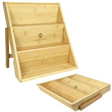 Imagem de Fourth House – Porta-temperos de bambu para gaveta ou bancada – Organizador de especiarias para especiarias de cozinha