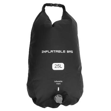 Imagem de Bolsa inflável multifuncional impermeável 2 In1 Bolsa de armazenamento Bomba de ar para viagens Resto inflável Resto leve portátil Polyester Black