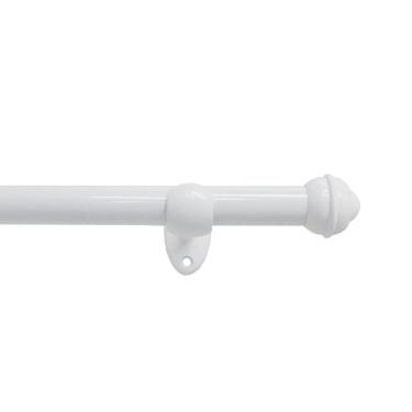 Imagem de Kit Varão Bella Arte Pratiko Basic com Suporte de Madeira 1,50mx19mm Branco