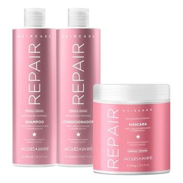 Imagem de Jacques Janine Repair Shampoo 450ml Condicionador 440ml Máscara 400g