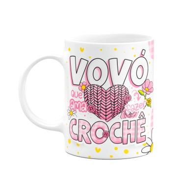 Imagem de Caneca dos Avós - Vovó que ama fazer crochê - 325ml
