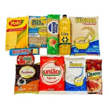 Imagem de Cesta Básica Completa - Alimentos Cruciais - 11 Itens - Higipack