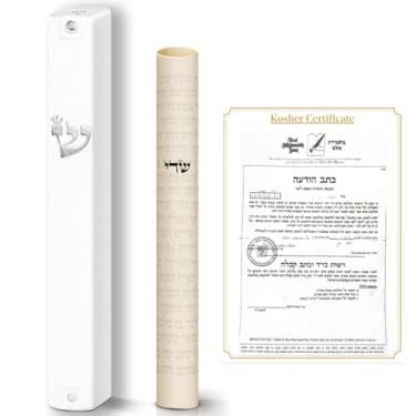 Imagem de SURI Capa Mezuzá branca – Capa Mezuzah, elegante decoração de casa judaica