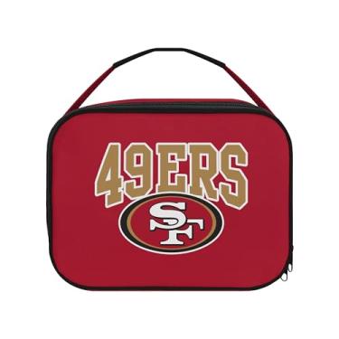 Imagem de FOCO NFL unissex adulto oficialmente licenciado Wordmark Team Color Big Logo Football Zip Closure 7L Lunch Bag - San Francisco 49ers