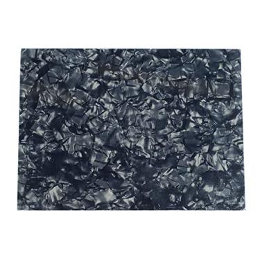 Imagem de Pickguard de guitarra PVC Cellulóide inquebrável Tampa da placa traseira Folha de placa para baixo para baixo guitarra acústico Bass Protetor de proteção Durável Acessório (Pérola negra)