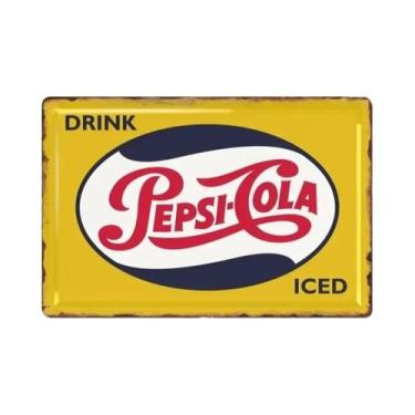 Imagem de Placa De Metal Vintage Da Pepsi, Decoração De Parede Estilo Nórdico Pa