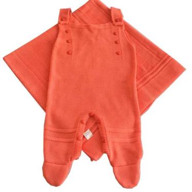 Imagem de Saída de Maternidade Jardineira 2 Peças - Kowak, Laranja, RN
