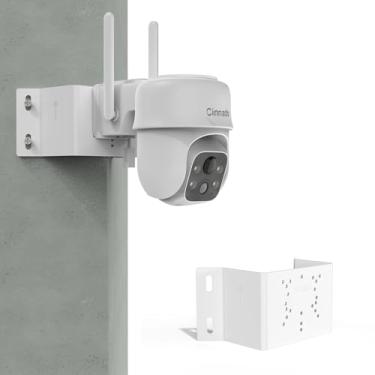 Imagem de HOLACA Suporte de canto externo para câmeras de segurança solar Cinnado B6 2K/3MP sem fio ao ar livre