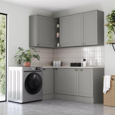 Imagem de Lavanderia Modulada 05 Peças com Tampo Emily Espresso Móveis