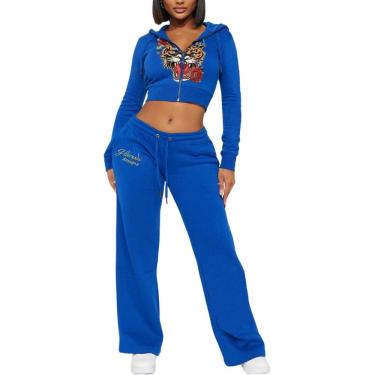 Imagem de Roupa de treino Glitrandi de 2 peças com estampa moderna para mulheres