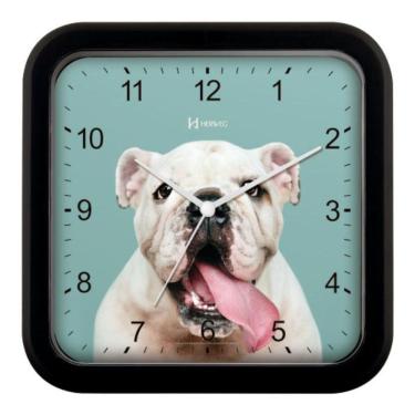 Imagem de Relógio De Parede Quadrado Cachorro -23Cm - Herweg 66011434