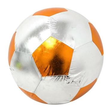 Imagem de Deevoka Bola de futebol inflável para treinamento, brinquedo interativo de PVC brilhante para crianças, prática para competição de jogos de clube, brincadeira, Laranja