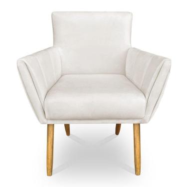 Imagem de Poltrona Decorativa Leticia Suede Pés Palito Castanho - Pallazio Cor Vermelho