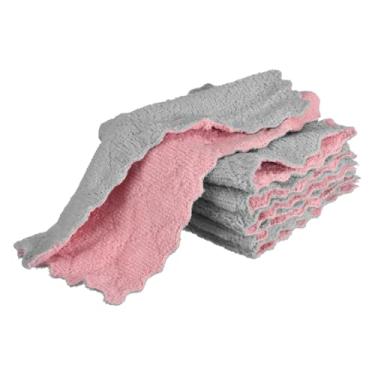 Imagem de 12 panos de prato de cozinha, toalhas de prato de veludo coral 12 x 23 cm, panos de limpeza ultra absorventes para limpeza de utensílios de mesa, antiaderentes laváveis a óleo, secagem rápida, cinza e