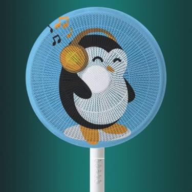 Imagem de Capa de ventilador elétrico padrão de desenho animado, protetores de dedo duráveis 40-45 cm capa de ventilador de malha redonda para casa (estilo 2)