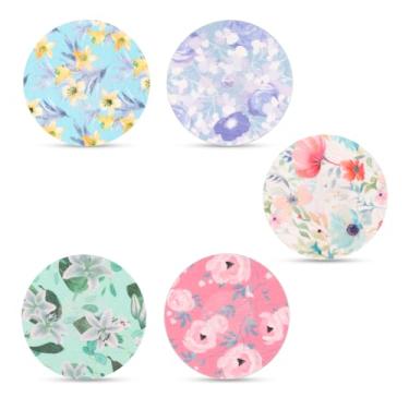 Imagem de 25 peças de capas de sensor para Libre 2/3, adesivos à prova d'água, fita CGM com padrão floral, adesivos, sensor à prova de suor, compatível com Libre (5 estilos)