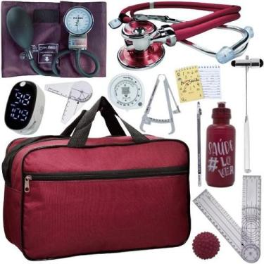 Imagem de Kit Bolsa Fisioterapia Acadêmico Martelo Buck Goniômetro Completo Pa M