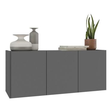 Imagem de Aparador Buffet Suspenso 3 Portas Multimóveis Mp8001 Grafite Grafite