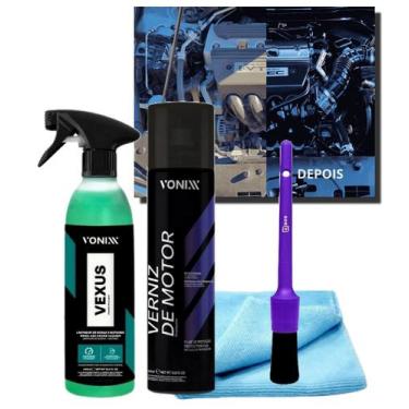 Imagem de Kit Vexus Vonixx 500ml + Verniz de Motor Aerosol Vonixx + Pano + Pince
