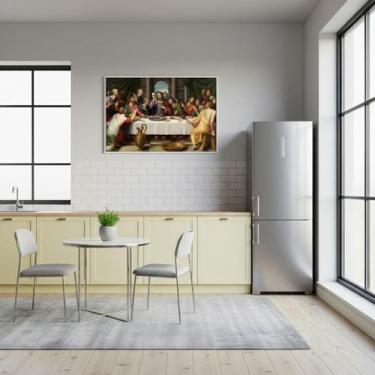 Imagem de Quadro Decorativo A Santa Ceia - 50X70Cm - Quadros On-Line