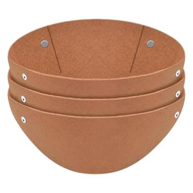 Imagem de Forros de cesta de plantador, forro de feltro | Conjunto de 3 suprimentos de jardim reutilizáveis, inserções de substituição espessas para evitar o ninho de pássaros