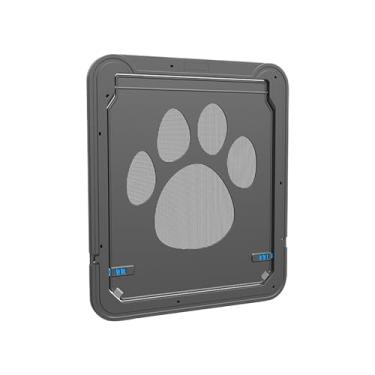 Imagem de Porta de tela para animais de estimação – Portas de tela para filhotes com trava automática | Fecho de aba de substituição versátil, abertura de passagem para animais de estimação para ambientes