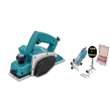 Imagem de Plaina +Tupia Manual + Estojo 12 Fresa 110V - Nakasaki