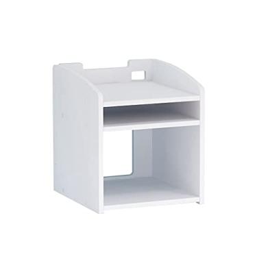 Imagem de Suporte de impressora, rack de armazenamento de mesa, suporte de cópia, prateleiras de arquivos, prateleiras de estante, casa, escritório, cozinha, 29 cm de altura, prateleira organizadora de